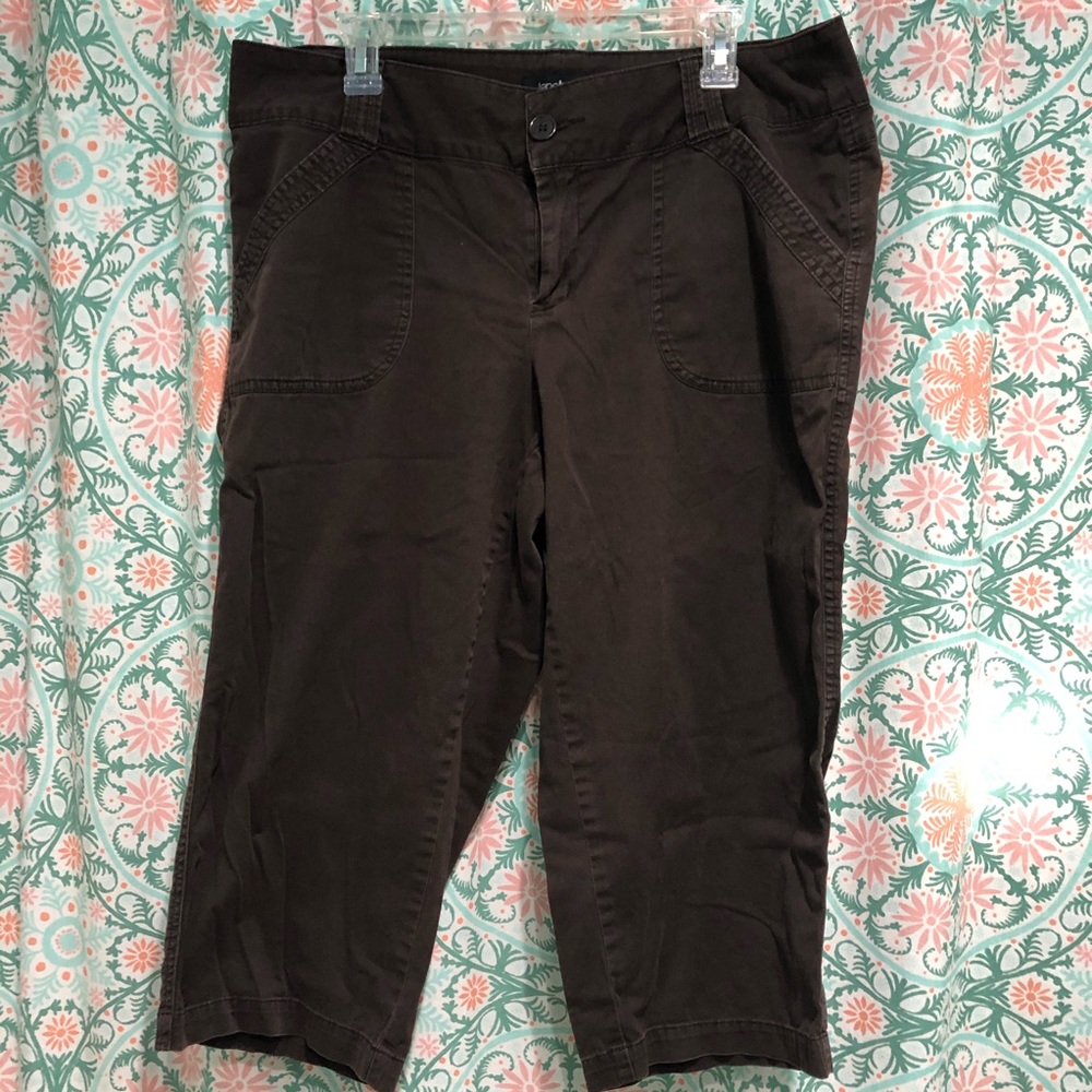 Lane Bryant Brown Khaki Capris